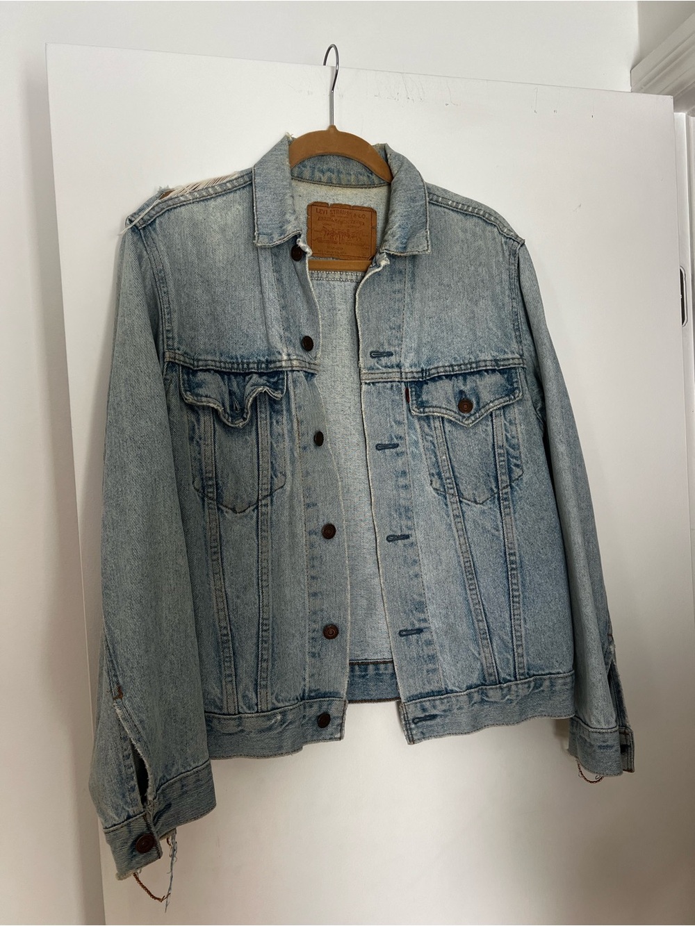 Levi’s Light Blue Distressed Denim Jacket